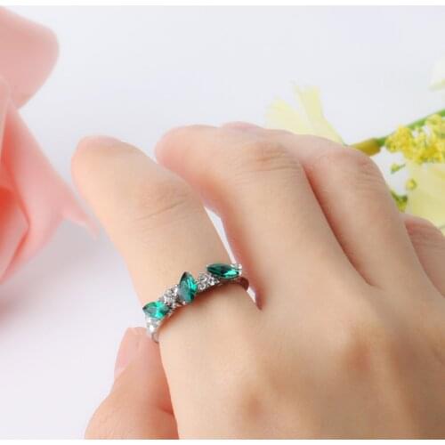 New arrival Fashion Vintage Women Cubic Zirconia Inlaid Finger Ring Wedding Jewelry Gift relogio feminino 2019