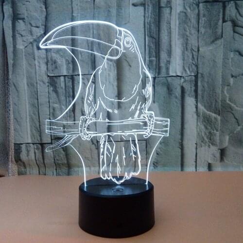 Creative Bigbillbird Led Desk Lamp Usb Birthday Gift Childrens room decoration 3D Table Lamp light Christmas decorative lights