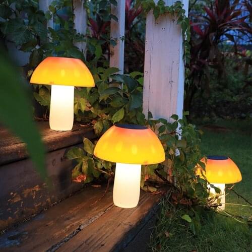 Solar Lamp Garden Mushroom Lawn Lights Garden Decoration Outdoor Landscape IP55 Waterproof Dimmable Solar Led Light Outdoor