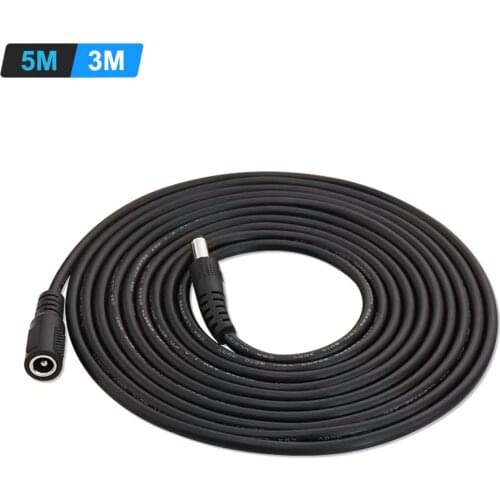5Meter DC 12V Power Extension Cable 3M Surveillance Camera Power Cable 5.5mmx2.1mm 10FT/16FT DC Plug For CCTV Camera 12 Volt