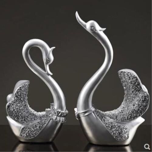 European and American style swan crafts ornaments, home desktop decorations, symbols of love, wedding gifts