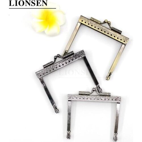 LIONSEN DIY 7.5cm Barge foot Metal Purse Frame Handle Kiss Clasp Lock for DIY Bag Sewing Craft Tailor Accessories