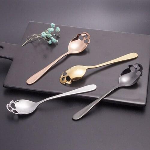 1PCS Skull Spoon Coffee Teaspoon whipped coffee Steel Mixing Dessert Novelty Drink Tableware Kitchen Tools koffielepeltjes