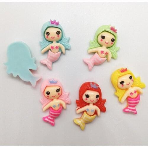 10pcs Mermaid DIY Slime Charms Supplies Accessories For Slime Filler Miniature Resin Kids Polymer Plasticine Gift