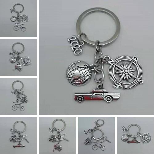 2020/2021 / 1PC earth plane keychain, streetlight logo keychain, pendant travel keychain, friendship, best friend, DIY handmade