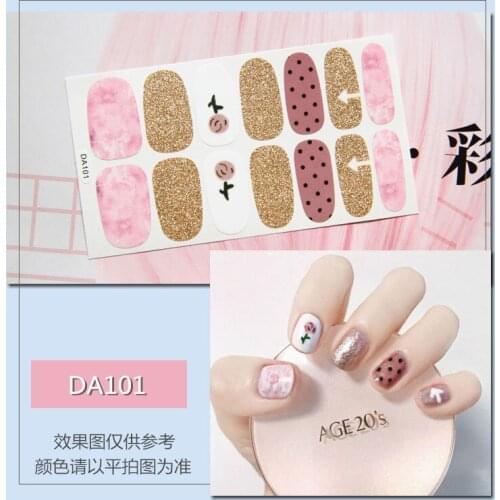 3 Sheets Nail Art Stickers Full Covered 3D Super Thin Tips Nails Adhesive sticker Manicure Tool Dark Decoration Nails Polish