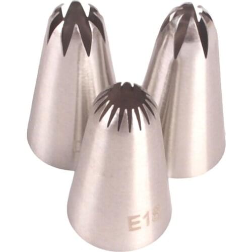 3pcs/set Russian Tips Pastry Large Size Cream Steel Stainless Nozzle Icing Piping Set Decorating Cupcake Cakes Baking Tool