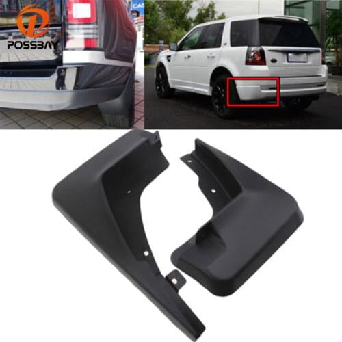 POSSBAY Auto Car 4Pcs Front Rear Mudguard Guards Fender Mud Flaps Splash Guard for Land Rover 2006-2015 Freelander2 Car-cover