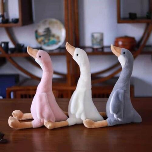 1Pcs 40CM Long Creative Cartoon Neck Goose Plush Toys Nice Gift for Girlfriend Cotton Sleeping Goose Plush Toy