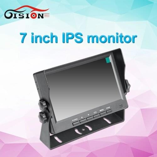 Gision 7Inch TFT Color Monitor 2CH Video Input VGA Interface High Definition Car Monitor For AHD Mobile Dvr Free Shipping