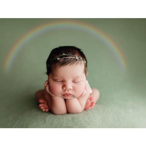 9 color natural gem simple hair lead headflower original baby photo hair ornaments newborn photography props