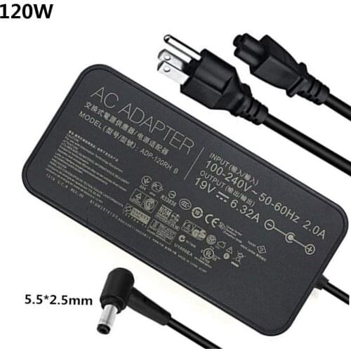 Huiyuan Fit for Asus FX504 UX510UW N56J N56VM N56VZ GL771JM X550JK N750 Laptop Adapter Power Supply Cord 120W 5.5 mm2.5 mm