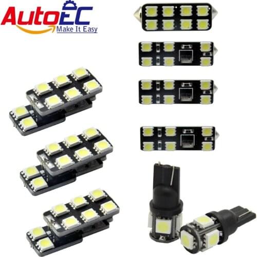 AutoEC 9pcs/set Car Truck Interior festoon dome panel Reading Lights Dome&Map Lamp kit for scirocco R #LDK15
