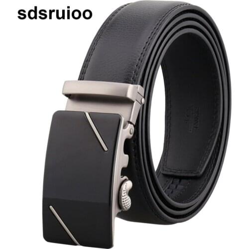 Business Belts For Men Ceinture Luxury Genuine Leather Belt Buckle Wide Belt Fashion Jeans Men Brand Pants Strap 110-130cm