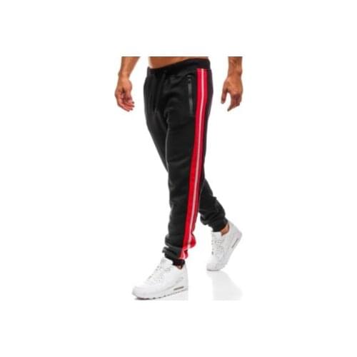 Mens Casual Sport Pants Side Striped Loose Long Pants Four Seasons Elastic Waist Male Fitness Trousers Sweatpants Tracksuit