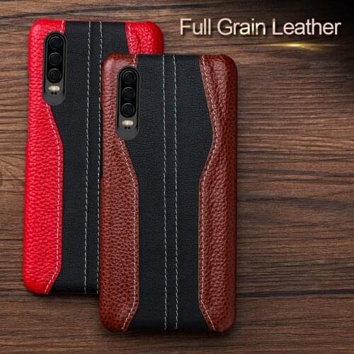 Phone Cases For Huawei P10 P20 P30 Lite Mate 9 10 20 lite Pro Case Cowhide Stitching Cover For Honor 8X 9 10 V20 P Smart case