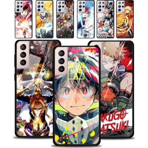 Anime My Hero Academia Tempered Glass Cover For Samsung Galaxy S21 Plus Ultra M21 M31 M51 A52 A72 Phone Case Coque