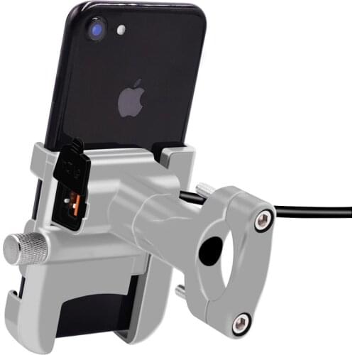 Motorcycle Phone Holder Aluminum Alloy Mobile Phone Holder Motocross Bike Handlebar Phone Holder Stand Mount Telephone Moto