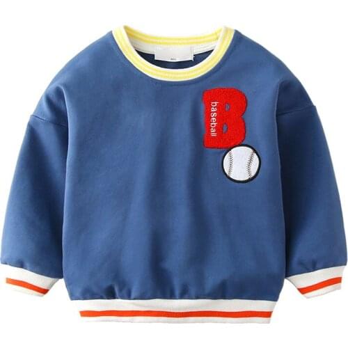 2020 Kids 100% Cotton sweatshirt boy girl Long sleeve Bottoming shirt print Embroidery Letter sports top spring toddler clothing