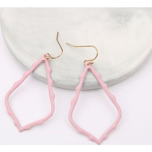 Designer Frame Teardrop Earrings for Women Fashion Jewelry Painting Metal Water Drop Earrings Statement Earrings