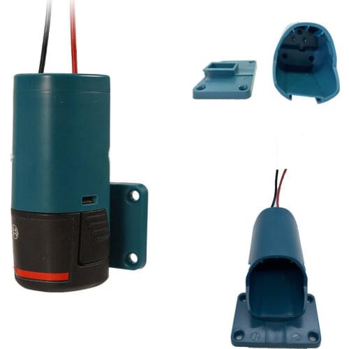 For Bosch Adapters 18V Battery Power Connector Adapter Dock Holder With 14 Awg Wires Connectors Power Blue