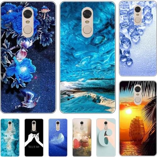 For Xiaomi Redmi Note 4X Note4 Global Version Cover For Redmi 5 Plus Redmi5 Fashion Cool Cartoon Flower Capa Hard Matte Case