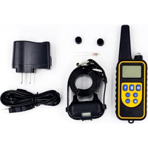 Electric Dog Training Collar 1000m Pet Remote Control Waterproof Rechargeable Shock Vibration Collar Trainer Device Pet Supplies