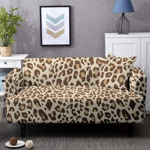 Geometric Leopard Stretch Sofa Cover For Living Room Decor 1/2/3/4 Seats Elastic Slipcover Pillowcases Available