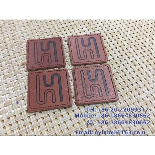 Custom made high quality leather label / artificail leather /simulation leather label / leather label /main label
