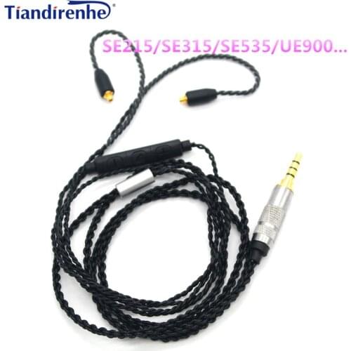 Pure Copper Core MMCX Cable for Shure Earphone SE215 SE315 SE425 SE846 UE900 Cable Replacement Braided Cables for iPhone xiaomi