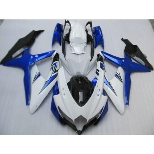 Injection mold Fairing kit for GSXR600 750 08 09 GSXR600 GSXR750 GSX-R600 750 K8 2008 2009 White blue black Fairings set TP28