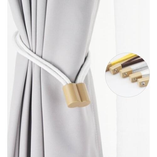 Curtain Straps Creative Simple Beef Tendon Curtain Magnetic Buckle Free Perforation Free Installation Curtain Buckle