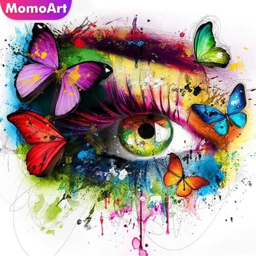 MomoArt New Arrival Diamond Embroidery Eye 5D DIY Diamond Painting Butterfly Landscape Handmade Gift Home Decor Gift