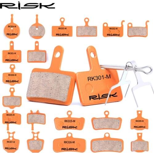 RISK 1 pair Bicycle Disc Brake Pads Full Metal Material Orange Cycling MTB Mountain Bike Brake Pad For Downhill XT SHIMANO AVID