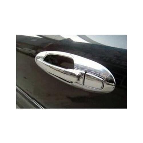 New Chrome Car Door Handle + Cup Bowl Cover Trim With Two Keyholes For Hyundai Sonata 2002 2003 2004 2005