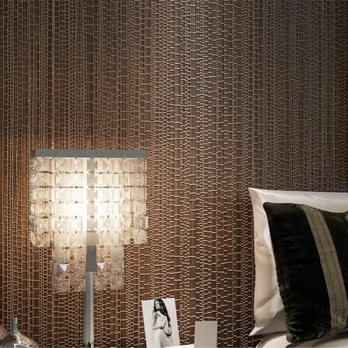 Wallpaper Fashion Pure Color Modern Roll For Walls Bedroom Living Room Non-woven Striped Lattice Wallpaper Papel De Parede 3d