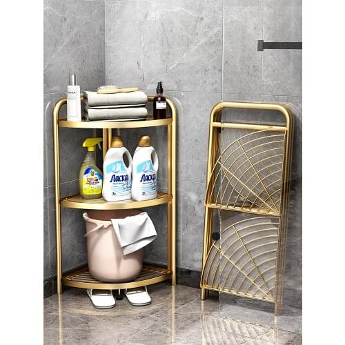 Zq Toilet Folding Installation-Free Storage Rack Bathroom Toilet Washbasin Storage Floor-Standing