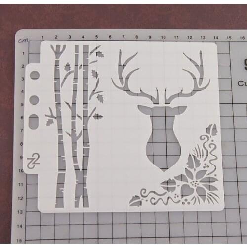 Stencils Template Deer Painting Scrapbooking Embossing Stamping Album Craft Card E56C
