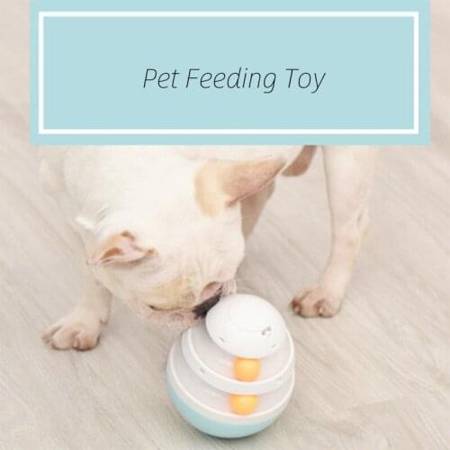 Pet Fun Tumbler Feeder Dog Cat Feeding Toys Leakage Food for Training Playing Pets Supplies