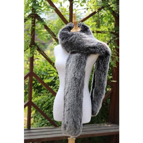 Faux Fox Fur Collar Raccoon Long Fur Decoration Coat Collar Faux Fur Shawl Scarf Cape Women Winter Warm Scarf