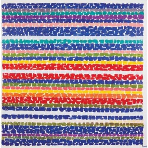 High quality Oil painting Canvas Reproductions Air View of a Spring Nursery (1966) by Alma Woodsey Thomas Painting hand painted