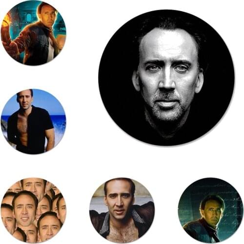 58mm Nicolas Cage Badge Brooch Pin Accessories For Clothes Backpack Decoration gift