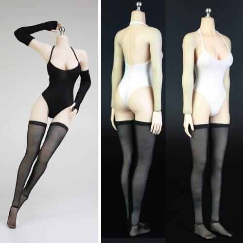 1/6 Female Figure Black White Sexy Swimsuit Neil Mechanical Era 2B Sister Underwear Model for 12 inch Action Figure Body