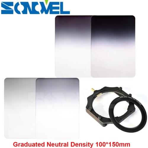 100mm x 145mm Graduated ND2 ND4 ND8 ND16 Neutral Density 100*150mm Square Filter+Holder+ Adapter Ring for Lee Cokin Z series
