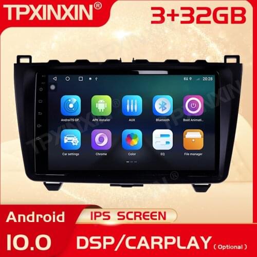 2 Din Carplay Android Radio Receiver Multimedia Stereo For Mazda 6 2008 2009 2010 2011 2012 GPS Navigation BT Recorder Head Unit
