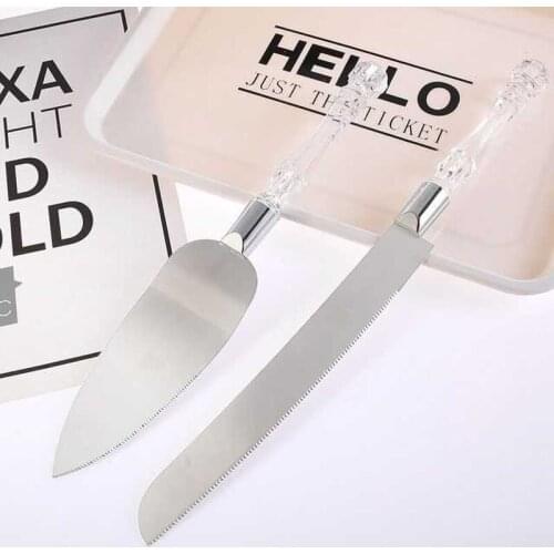 2 Piece Stainless Steel Cake Spatula Set Bread Pizza Knife Dessert Pie Fondant Split Knife Server Wedding Baking Kitchen Tools