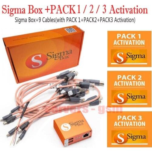 2021 Newest 100% Original Sigma Box+9 Cables(with PACK 1+PACK2+PACK3 Activation)new update