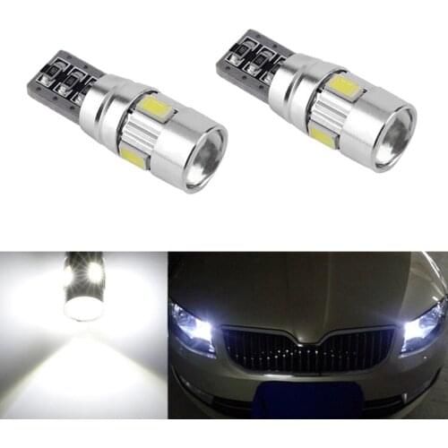 2X T10 W5W LED Clearance Light Marker Lamp Bulb Canbus Error Free For Skoda octavia 2 a7 a5 fabia rapid yeti superb Fabia
