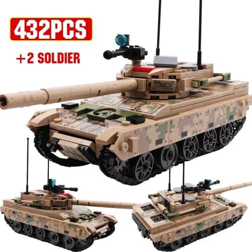432pcs Tank Building Blocks Toys Military WW2 Army Action Figures Vehicle Aircraft Main battle Tank Children Educational Toys