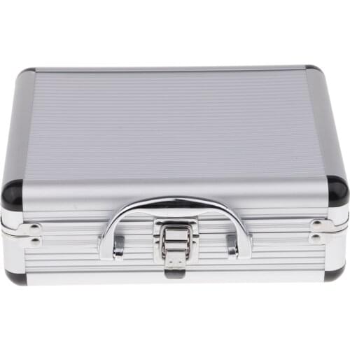 Aluminum Tattoo Machine Gun Box Case with Lock for Tattooing Kits Tattoo Supplies Accessories (22x18x8 cm)